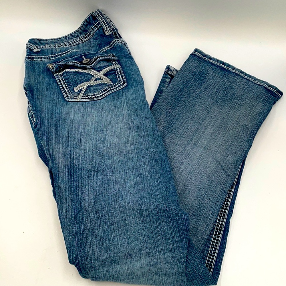 Amethyst Distressed Bootcut Jeans